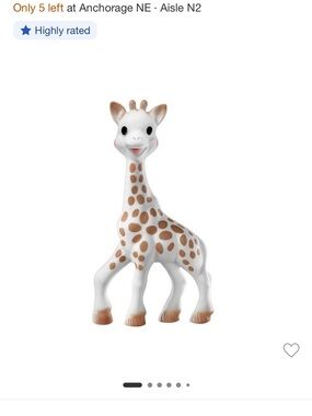 Sophie the Giraffe Teether Squeaker Toy